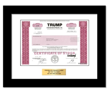 Trump Collectible Stock Certificate
