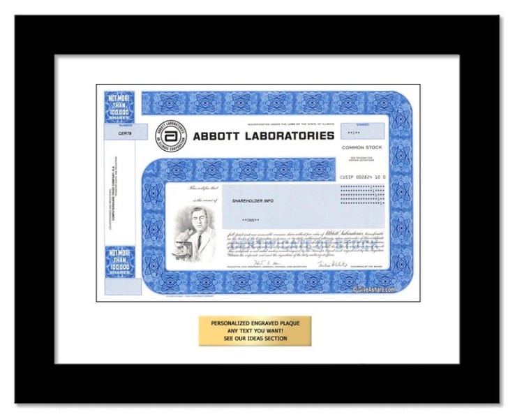 Abbott - Replica Stock Certificate