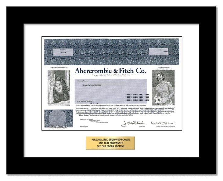 Abercrombie - Replica Stock Certificate