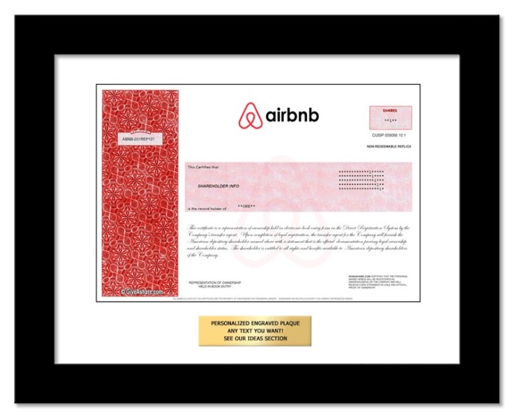 Airbnb Stock - One Share