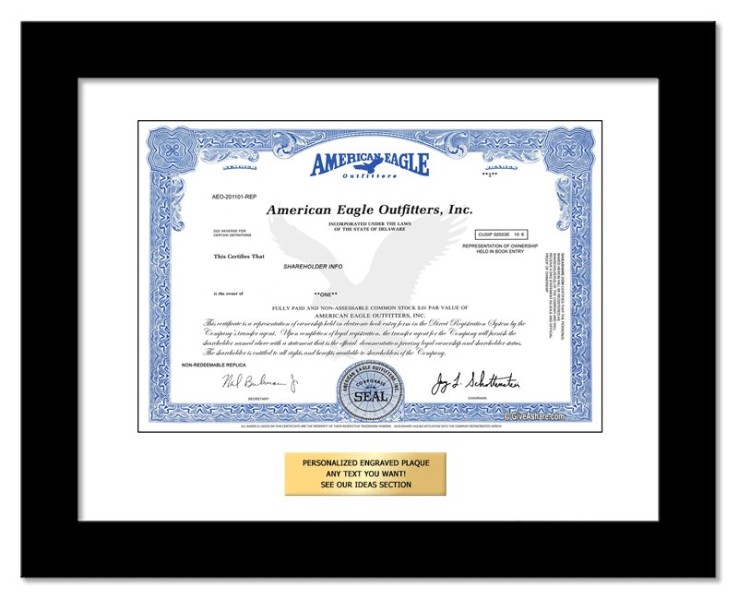 American Eagle - Replica Stock Certificate