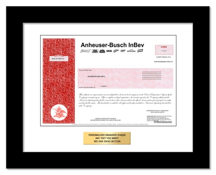 Anheuser-Busch - Replica Stock Certificate