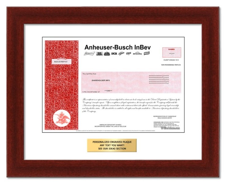 Anheuser-Busch - Replica Stock Certificate