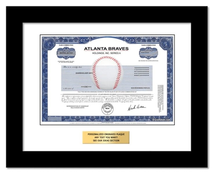 Atlanta Braves - Replica Stock Certificate