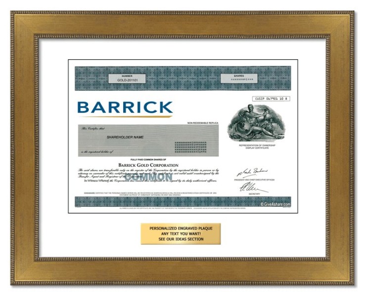 Barrick Gold Stock - One Share