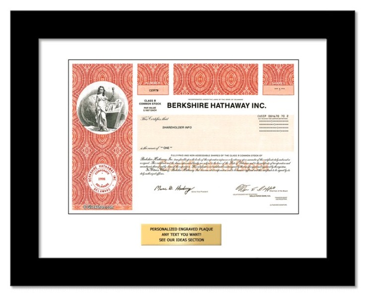 Berkshire Hathaway - Replica Stock Certificate