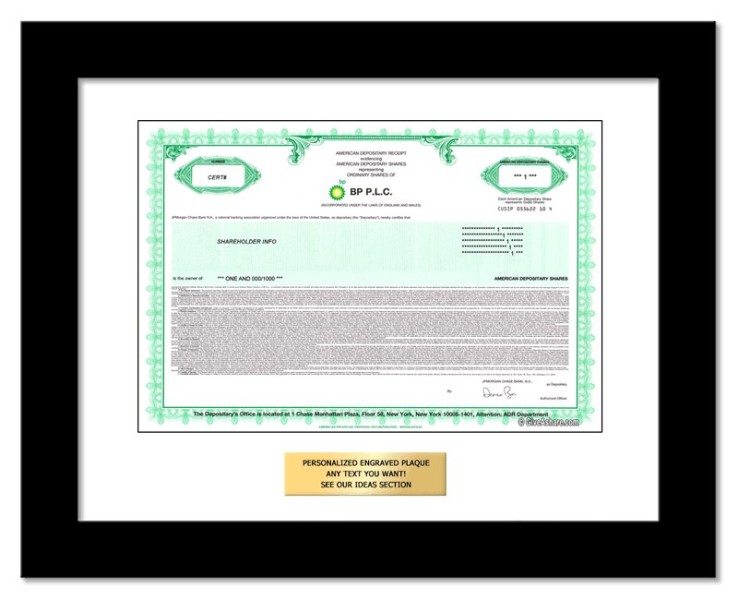 British Petroleum - Replica Stock Certificate