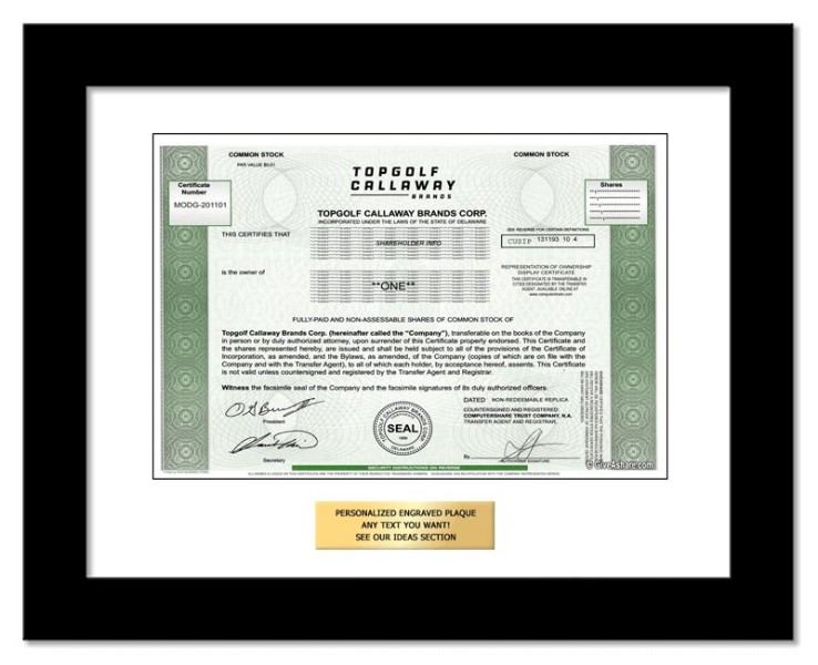 Topgolf Callaway Stock - One Share