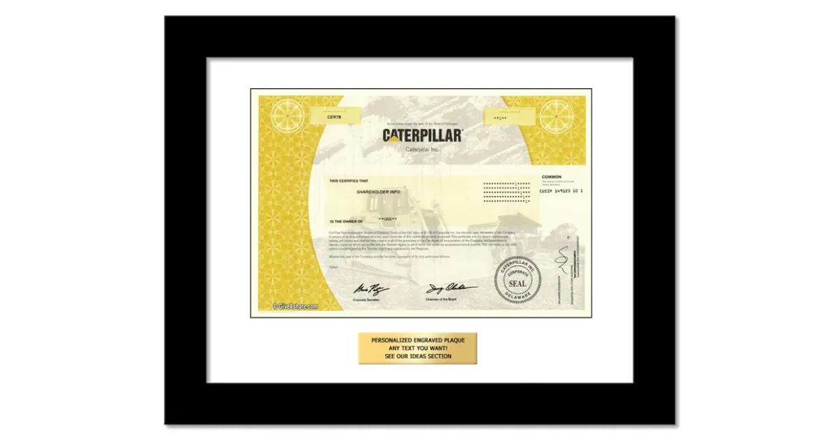 Buy One Share of Caterpillar Stock as a Gift in 1 Minute