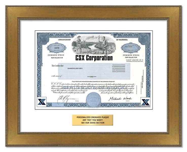 CSX - Replica Stock Certificate