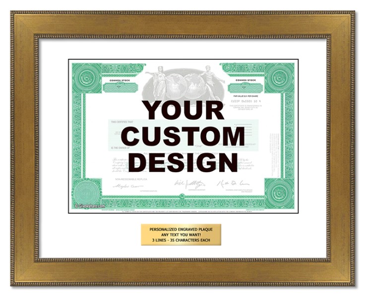 Custom Stock Certificate Design