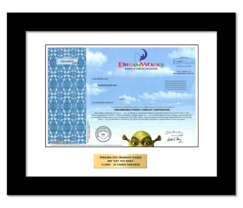 DreamWorks (Comcast) - Replica Stock Certificate