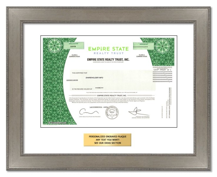 Empire State Realty Trust - Replica Stock Certificate