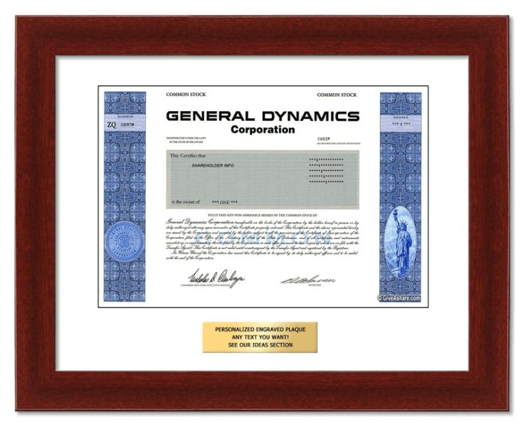 General Dynamics Stock - One Share