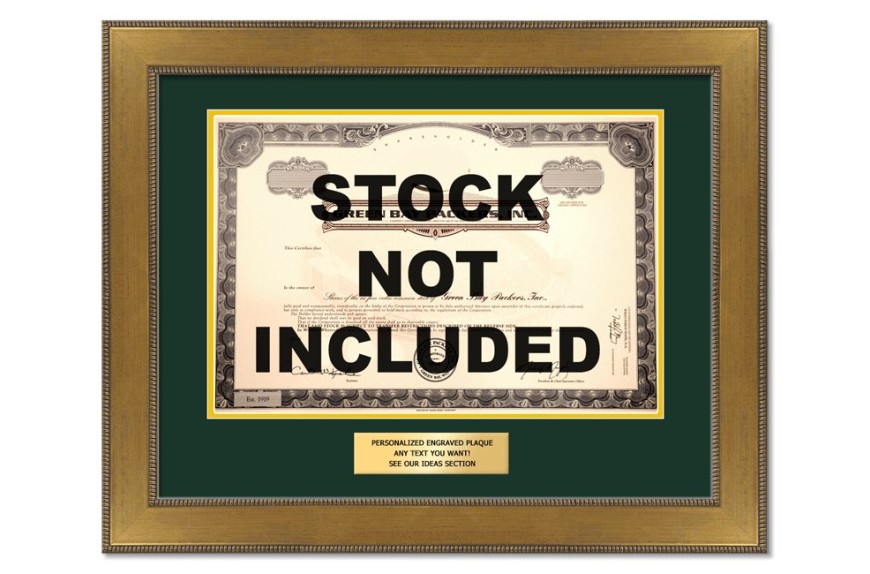 Green Bay Packers Stock – Frames, Mats, Engraved Plaques