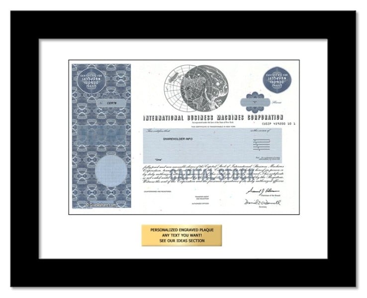 IBM - Replica Stock Certificate