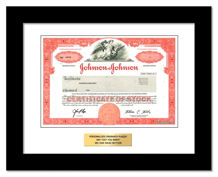 Johnson & Johnson - Replica Stock Certificate