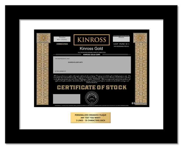 Kinross Gold Stock - One Share