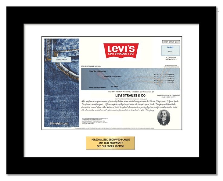 Levi Strauss - Replica Stock Certificate