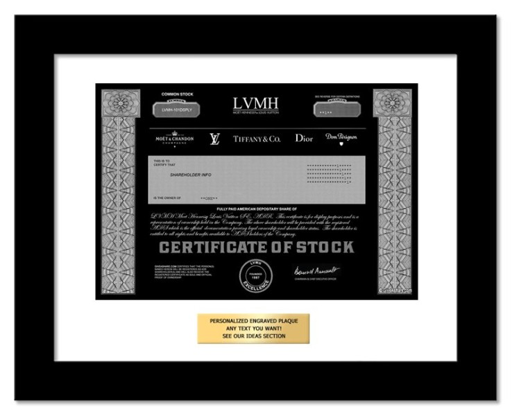 LVMH - Replica Stock Certificate (Not Sellable)