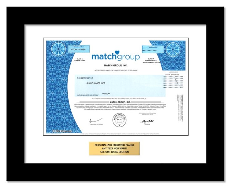 Match - Replica Stock Certificate