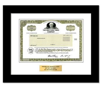 New York Times Stock - One Share