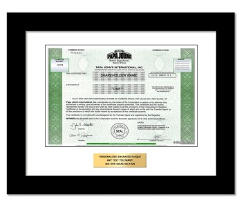 Papa Johns Pizza Stock - One Share