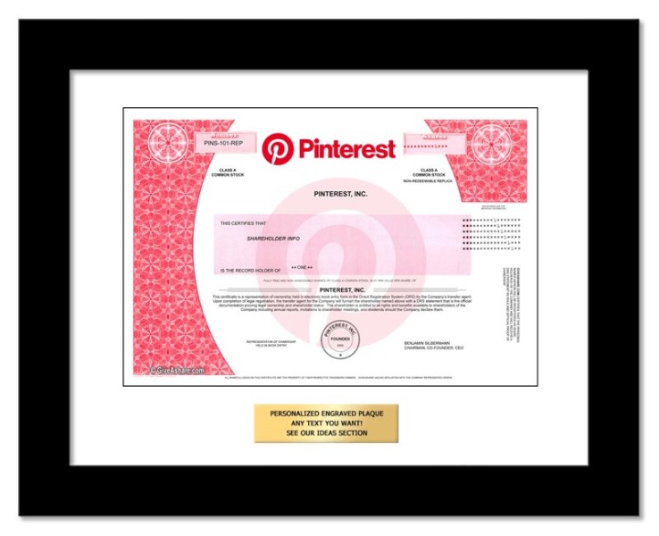 Pinterest - Replica Stock Certificate