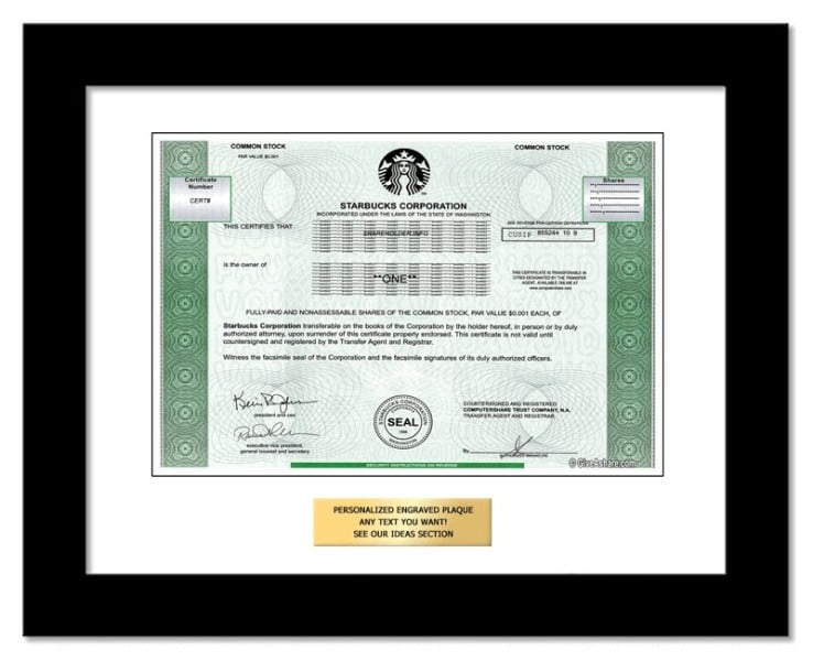 Starbucks Stock - One Share