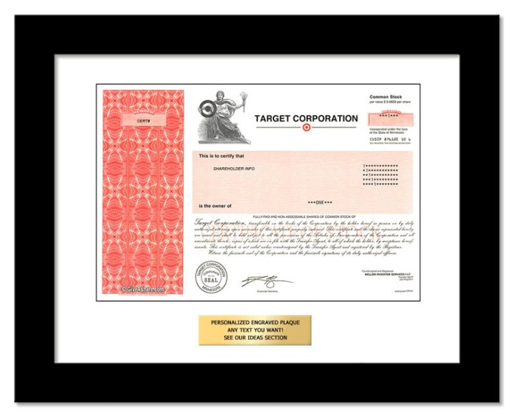 Target - Replica Stock Certificate