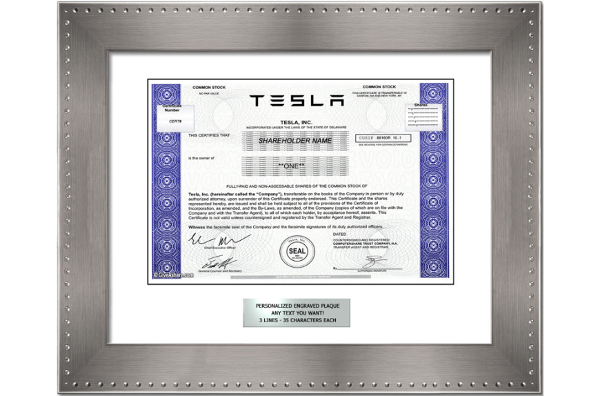 Tesla and SpaceX Merger Talks: Could This Be Your Last Chance to Own an Original Tesla Stock Certificate?