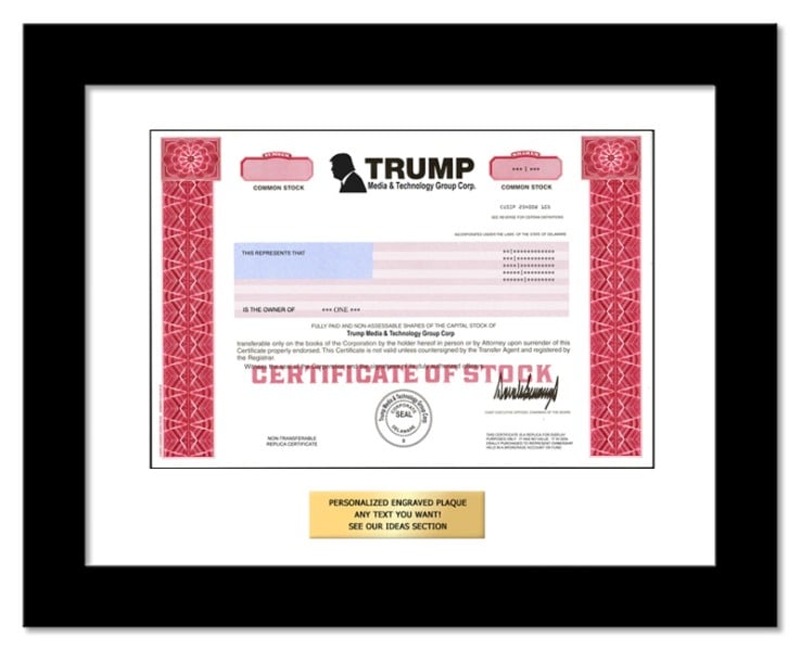 Trump Media - Replica Stock Certificate
