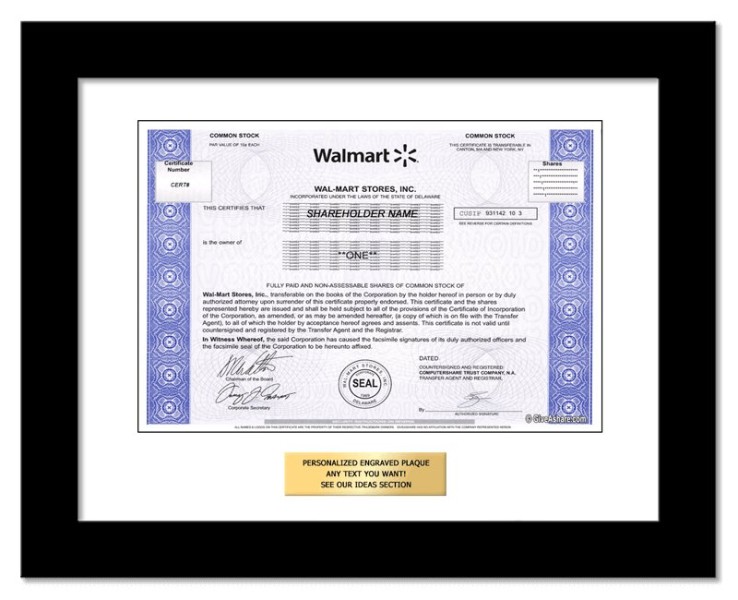 Walmart Stores Stock - One Share