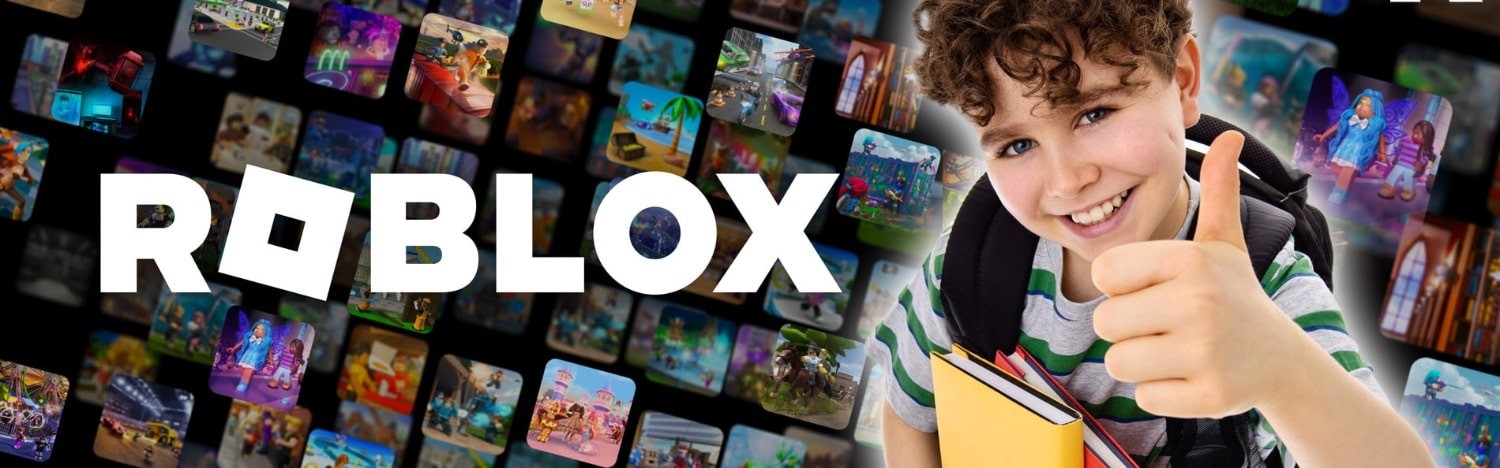 Teenage boy with roblox stock