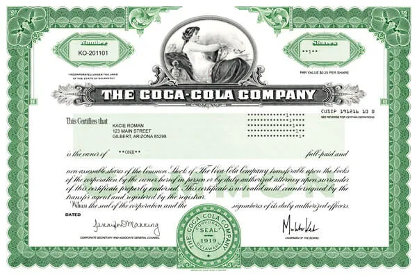 Stock Certificates