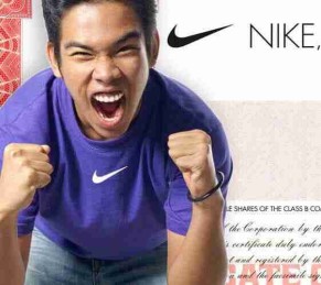 a boy with nike certificate