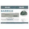 Barrick Gold Stock - One Share Barrick Gold Stock - One Share