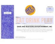 Dave & Busters - Replica Stock Certificate
