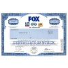 Fox - Replica Stock Certificate Fox - Replica Stock Certificate