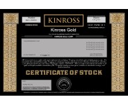Kinross Gold - Replica Stock Certificate