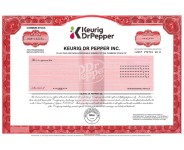 Keurig Dr Pepper- Replica Stock Certificate
