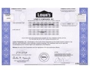 Lowes - Replica Stock Certificate
