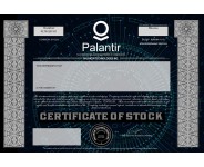 Palantir - Replica Stock Certificate
