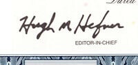 hugh hefner signature on playboy stock certificate