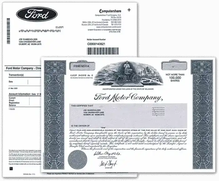 Custom Printed Corporate Stock Certificates